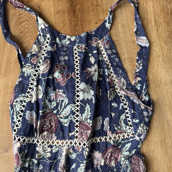 Jaase Navy Floral Maxi Dress with Pink and Cream Blooms - Picture 2 of 12